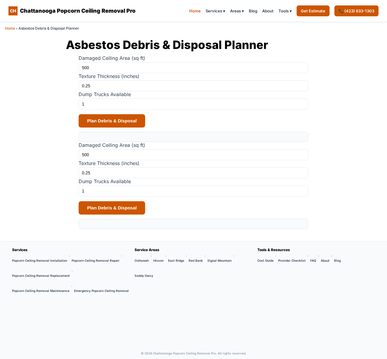 Asbestos Disposal Planner