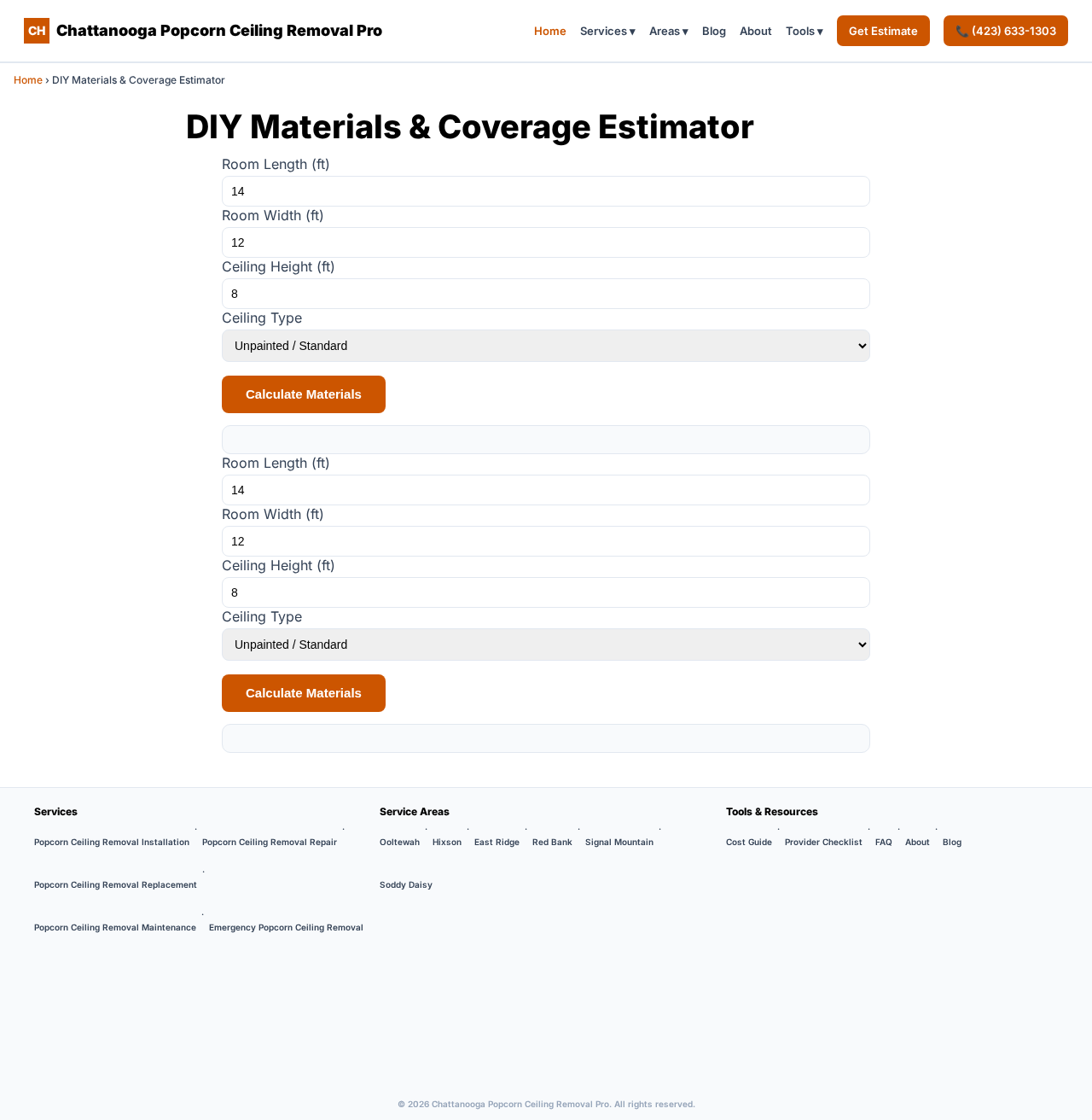 Materials Estimator