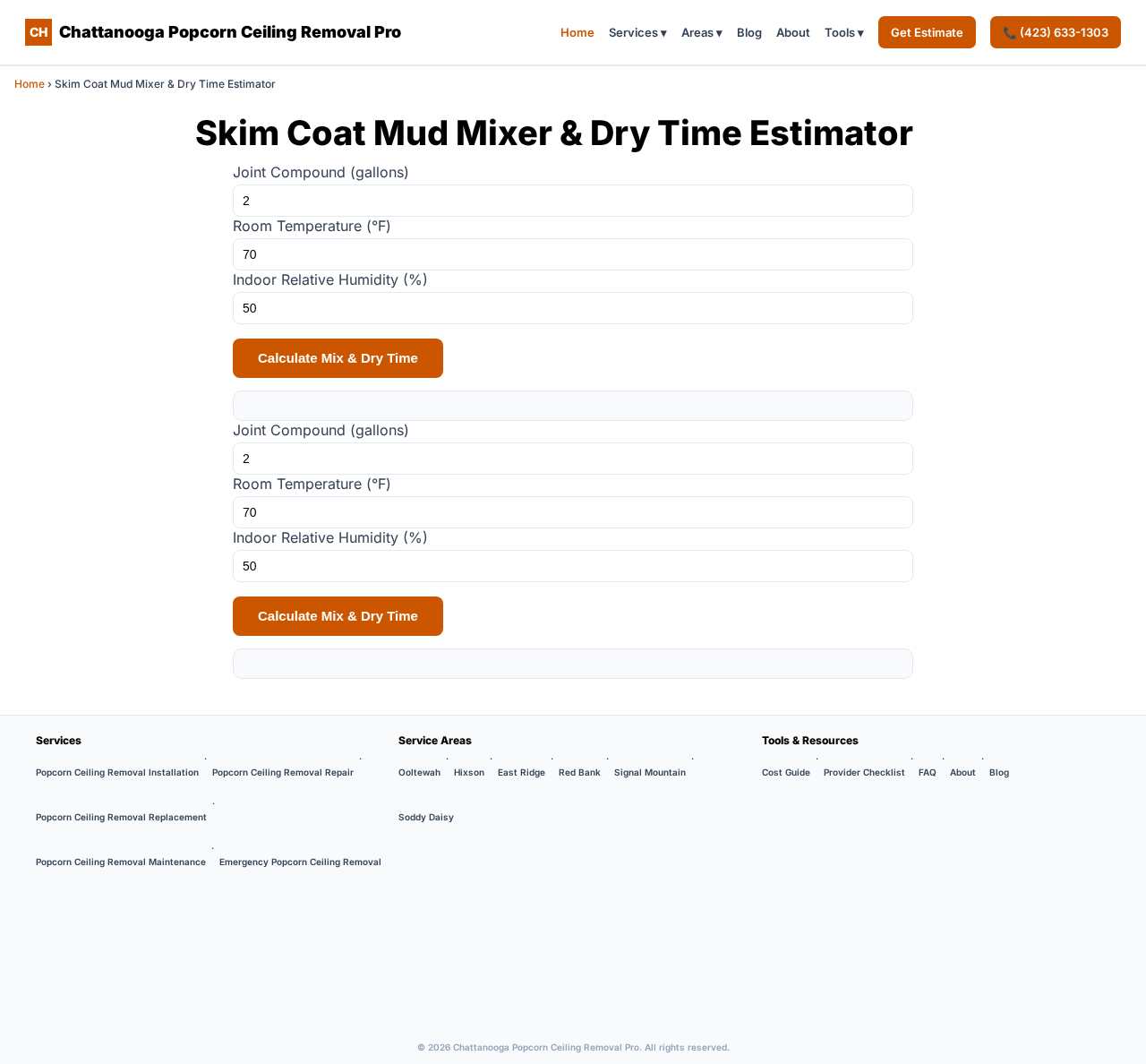 Mud Mixer Dry-Time